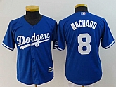 Youth Dodgers 8 Manny Machado Royal Cool Base Stitched Baseball Jerseys,baseball caps,new era cap wholesale,wholesale hats